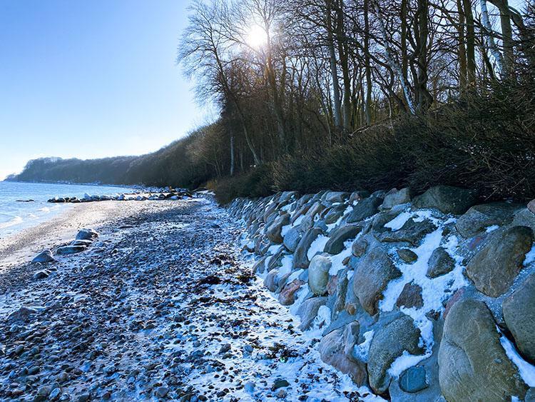 Vinter ved stranden i Århus