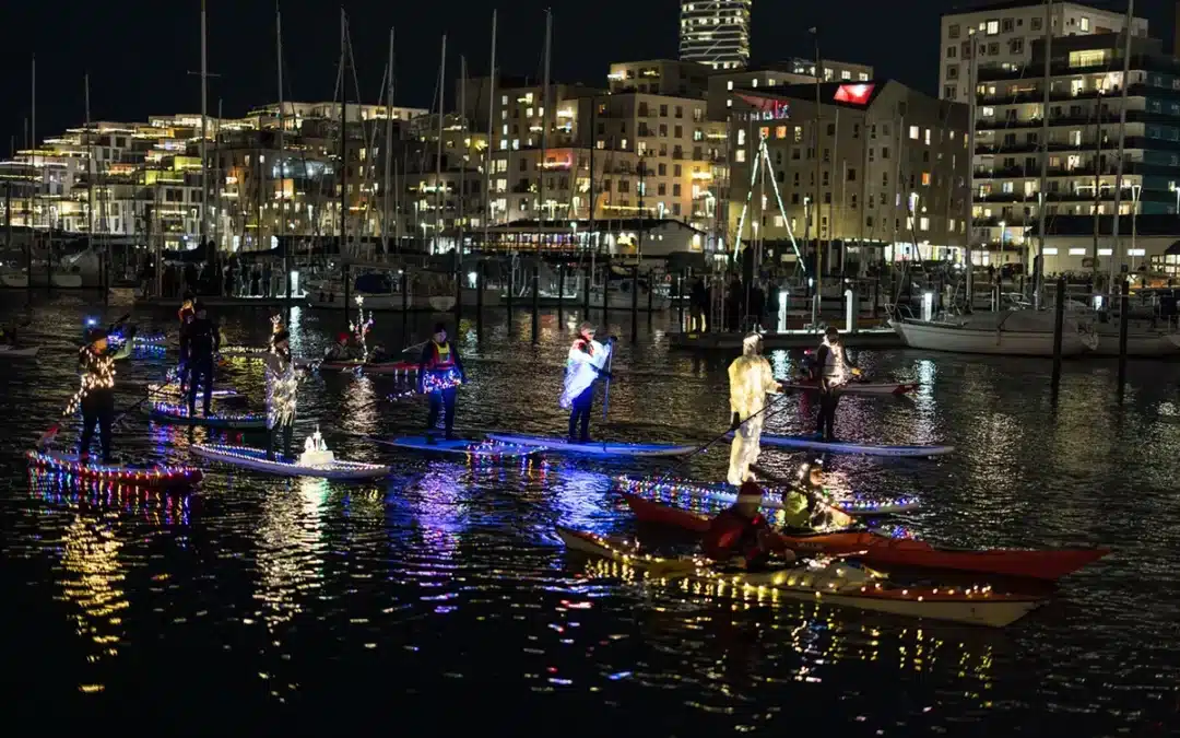 Lucia i Kajak skabte en magisk aften ved havnen