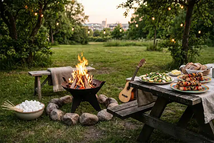 Sankt Hans hos Roberta’s med fællesspisning og bålhygge AI