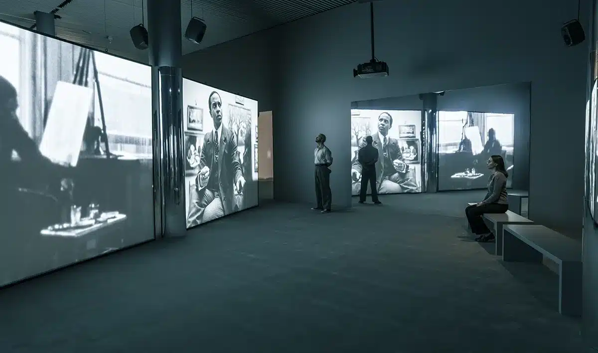 Isaac Julien Once Again - Statues Never Die - ARoS 2025 - Installationsfoto - Mads Smidstrup ARoS Isaac Julien – Once Again - Statues Never Die - ARoS 2025. Installationsfoto - Mads Smidstrup ARoS