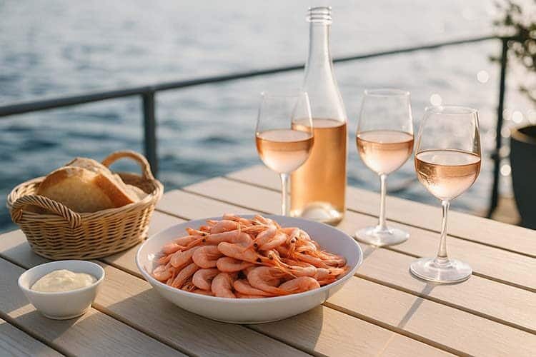 Rosé og rejer ad libitum