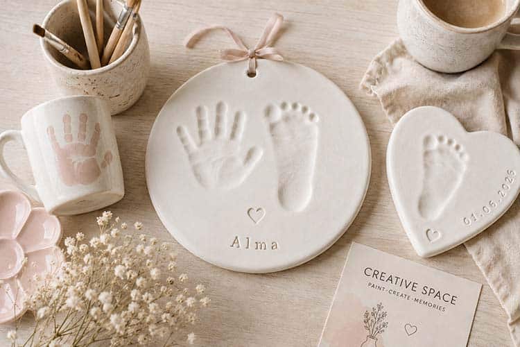 Babyaftryk på keramik hos Creative Space AI
