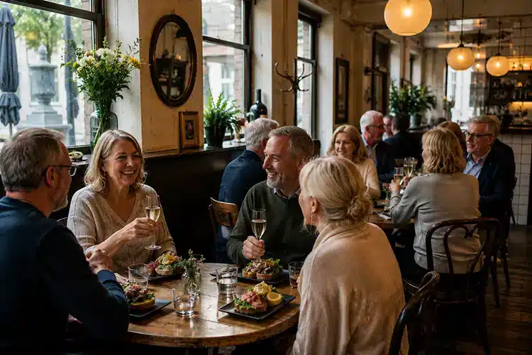 Smørrebrød og Bobler i Aarhus for singler 50+ år - AI