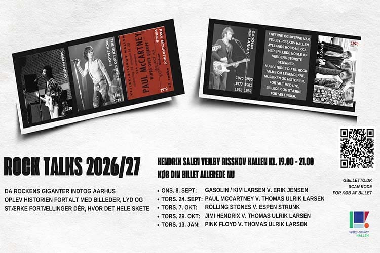 Rock Talk i Vejlby-Risskov Halle - foto Rock Talks 2026
